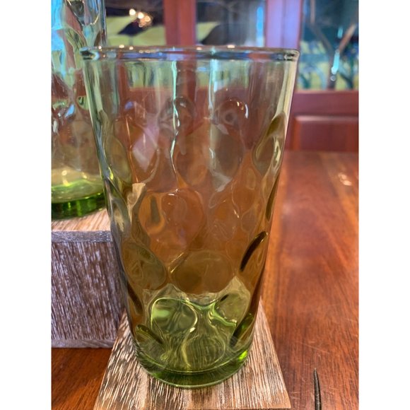 Vintage Hazel Atlas Eldorado Optic Dot Glass Tumblers. - Picture 2 of 7